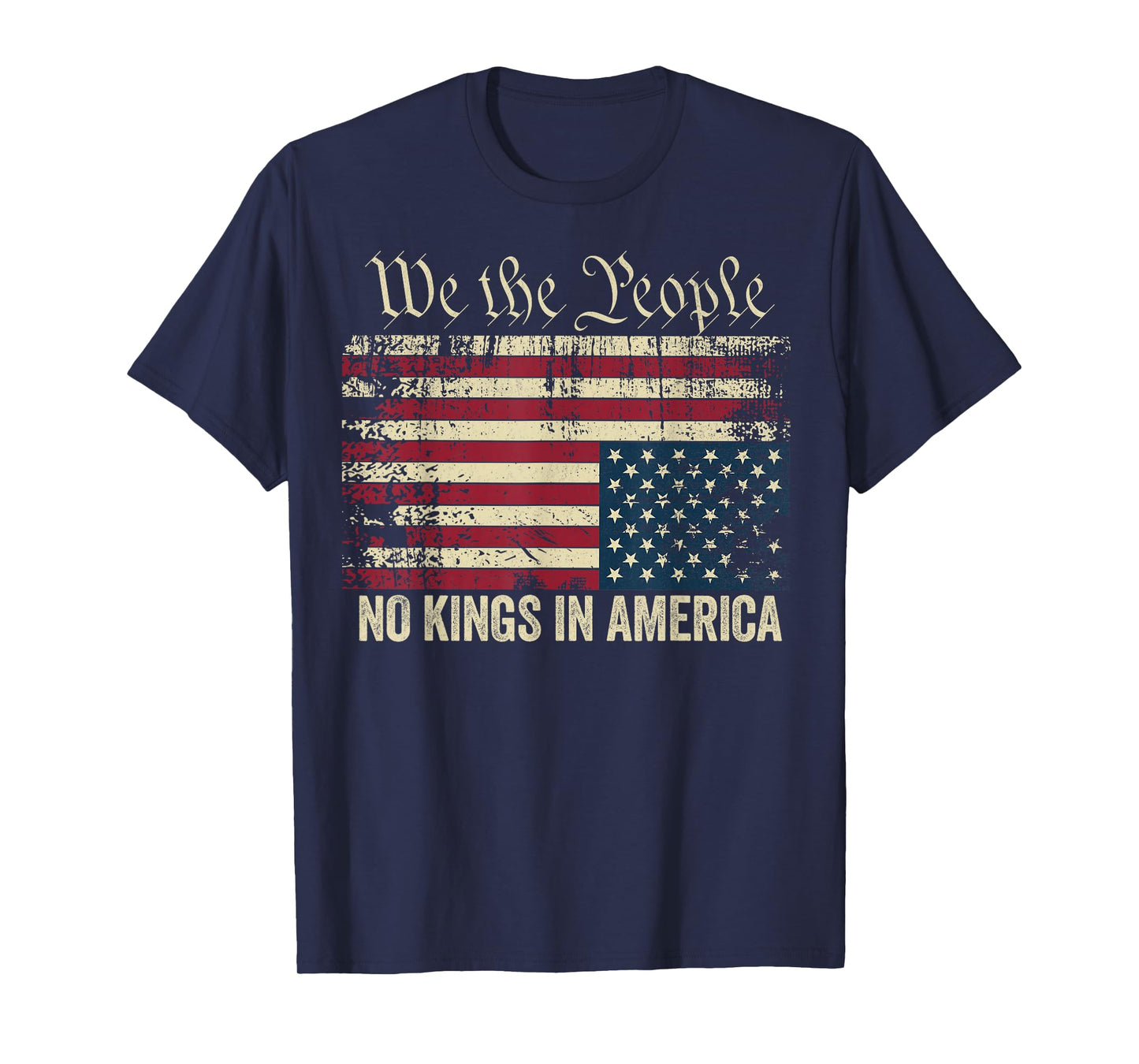 We The People No Kings in America October 18 Protest US Flag T-Shirt
