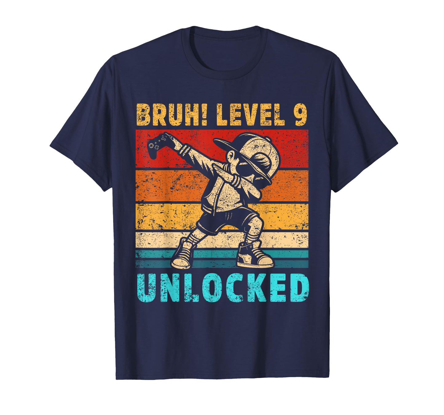 9 Year Old Birthday Dabbing Boy Bruh 9th level unlocked T-Shirt