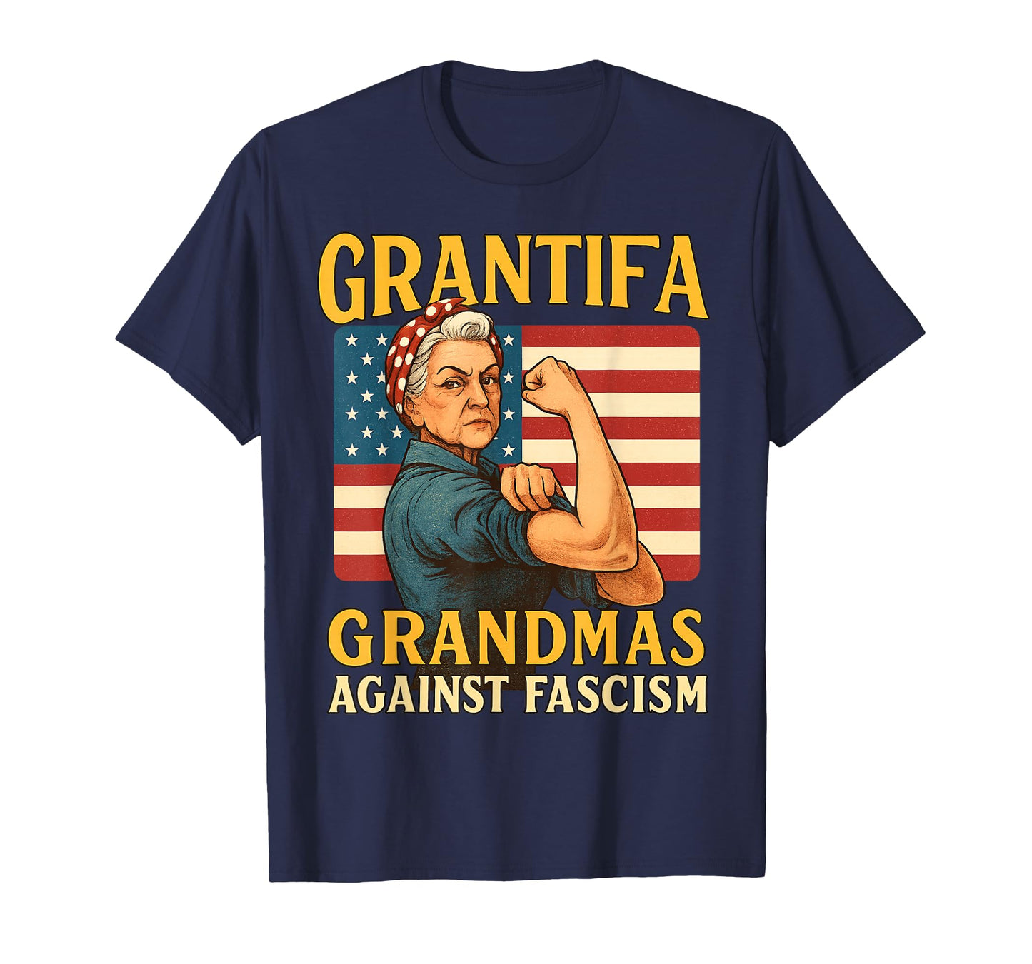 Grantifa Grandmas Against Fascism Flag Resist No Kings 50501 T-Shirt