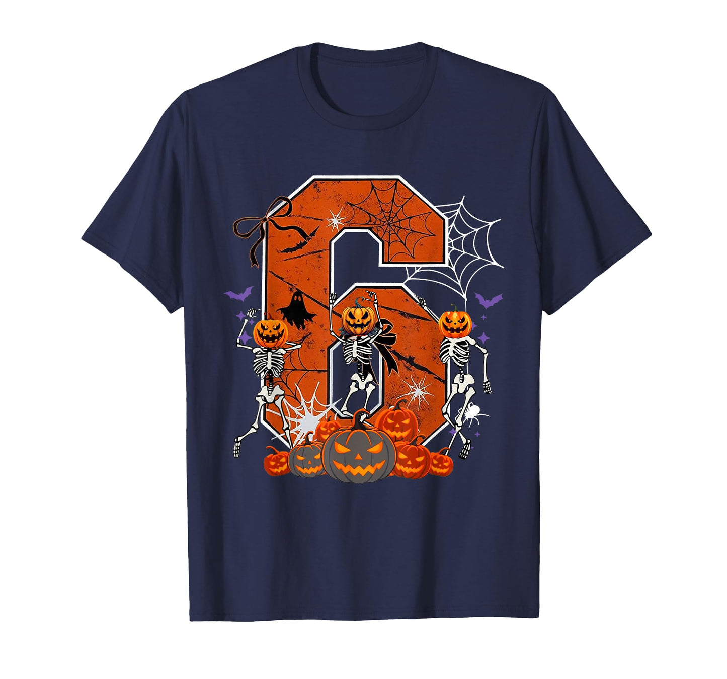 Number 6 Six Seven Meme 6 7 Halloween Dancing Skeleton Women T-Shirt