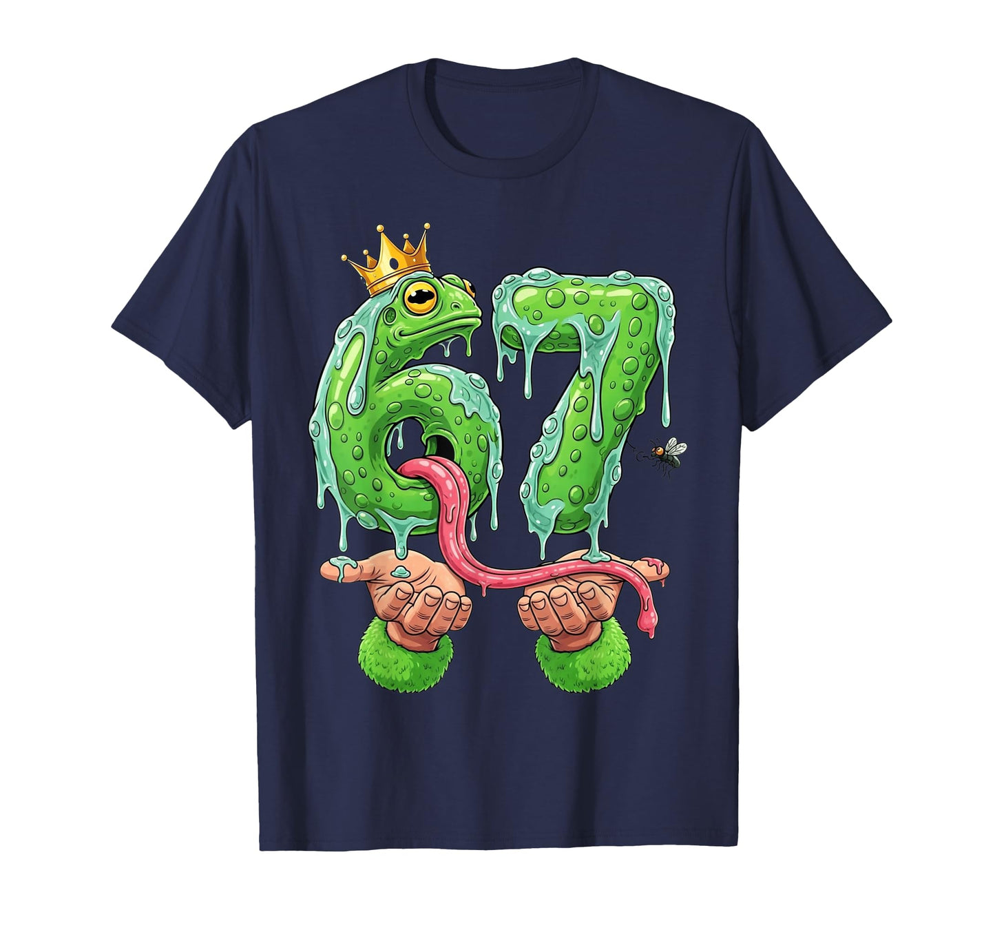 Funny Frog 67 Six Seven Gen Alpha Slang Meme Drip T-Shirt