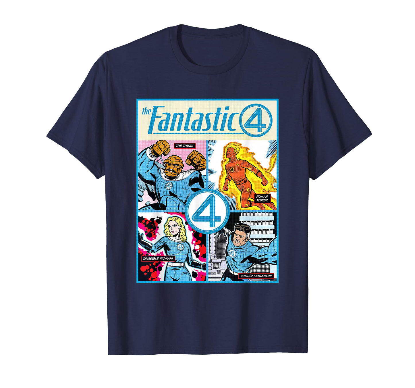 Marvel The Fantastic Four: First Steps Retro Comic Cover T-Shirt