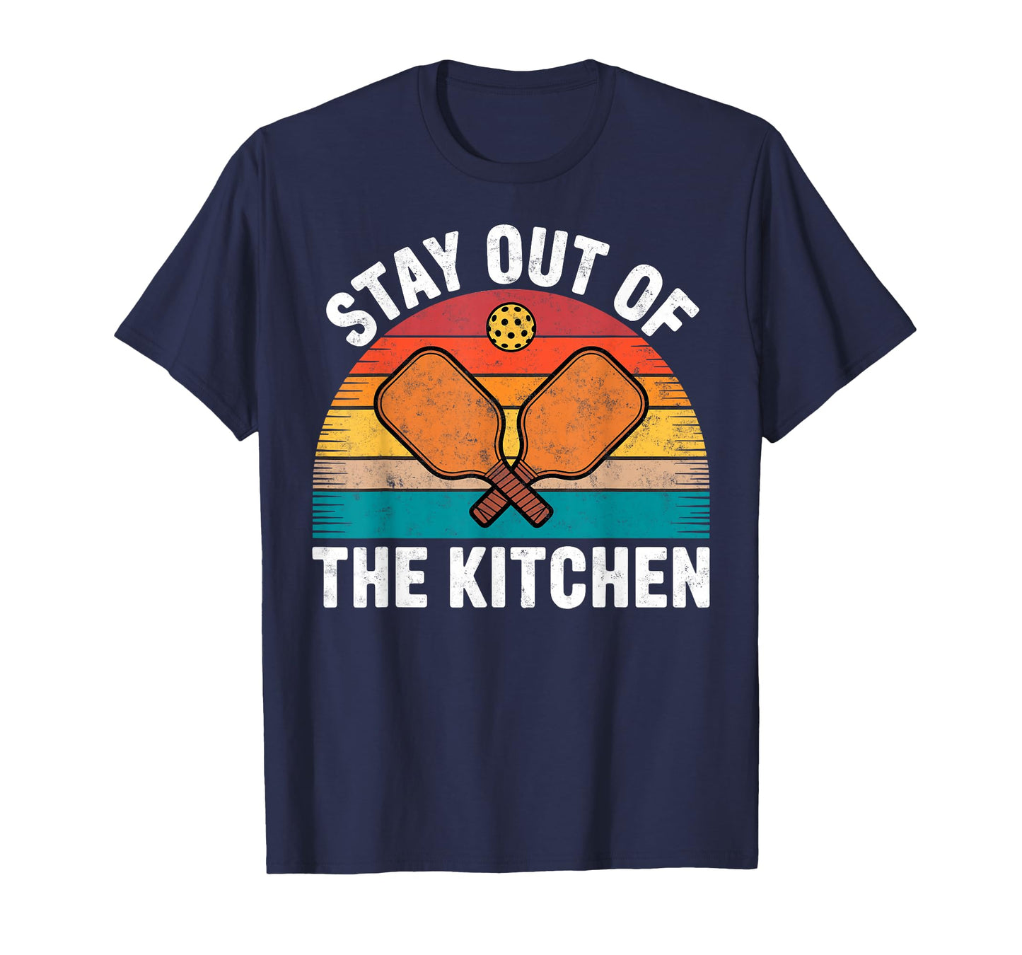 Vintage Stay Out of The Kitchen Pickleball Joke Squad Court T-Shirt