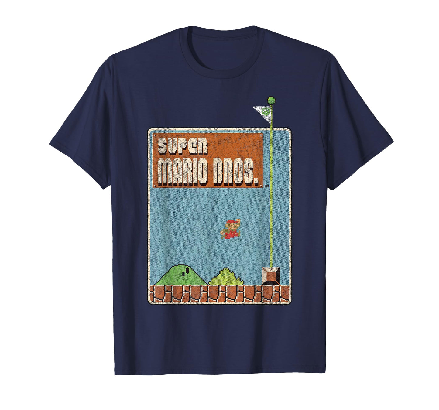 Nintendo Super Mario Bros Game Screen Shot Graphic T-Shirt T-Shirt