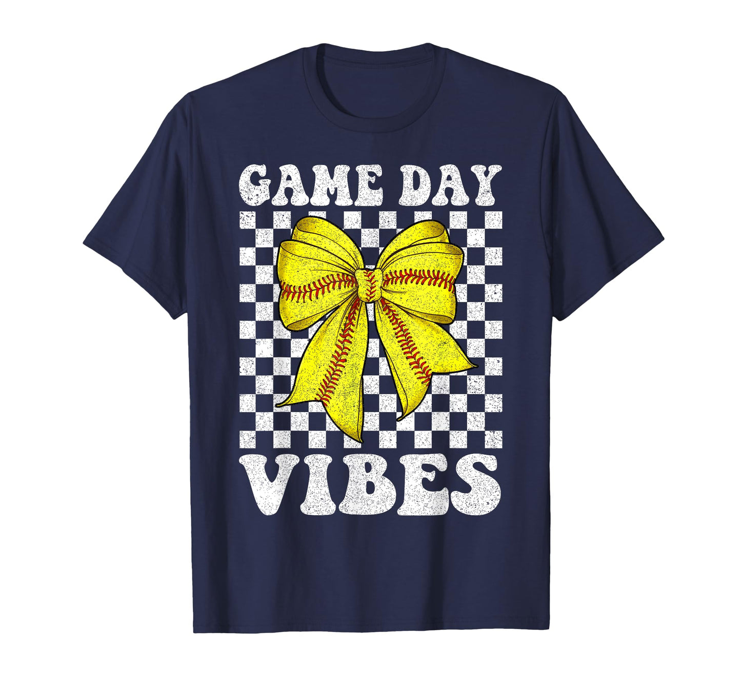 Game Day Vibes Coquette Bow Softball Mama Softball Girl T-Shirt