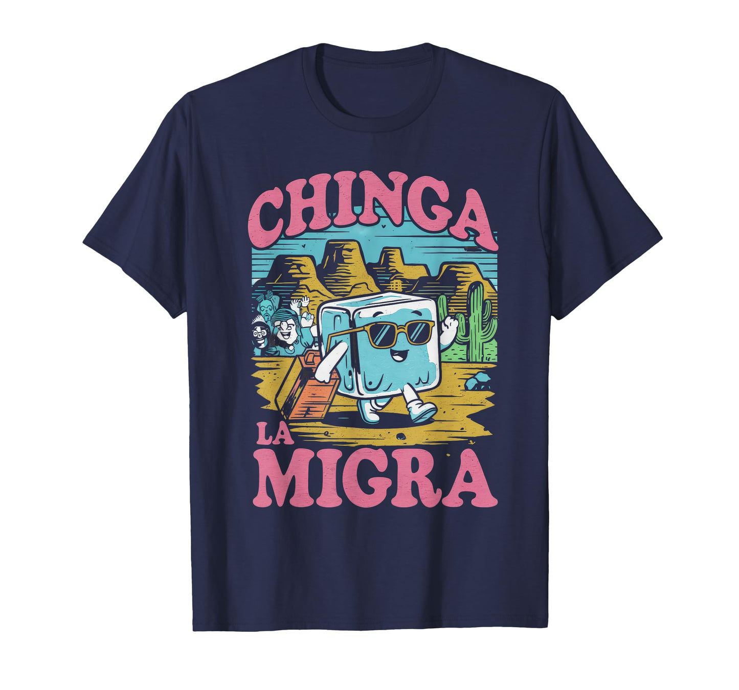 Chinga La Migra Tshirt Men Women 8645 Abolish Ice Retro T-Shirt