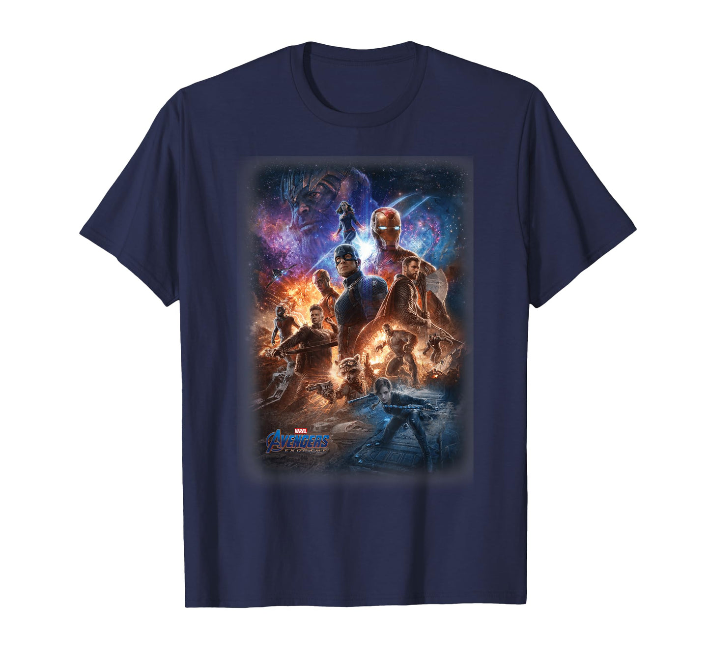Marvel Avengers Endgame Galaxy Movie Poster Group Shot T-Shirt