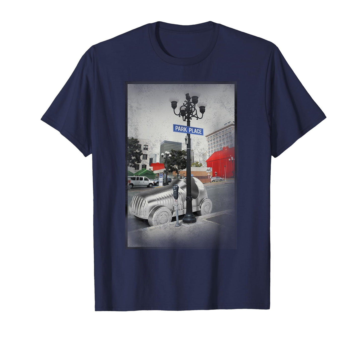 Monopoly Game Piece Car Park Place Vintage Picture Poster T-Shirt