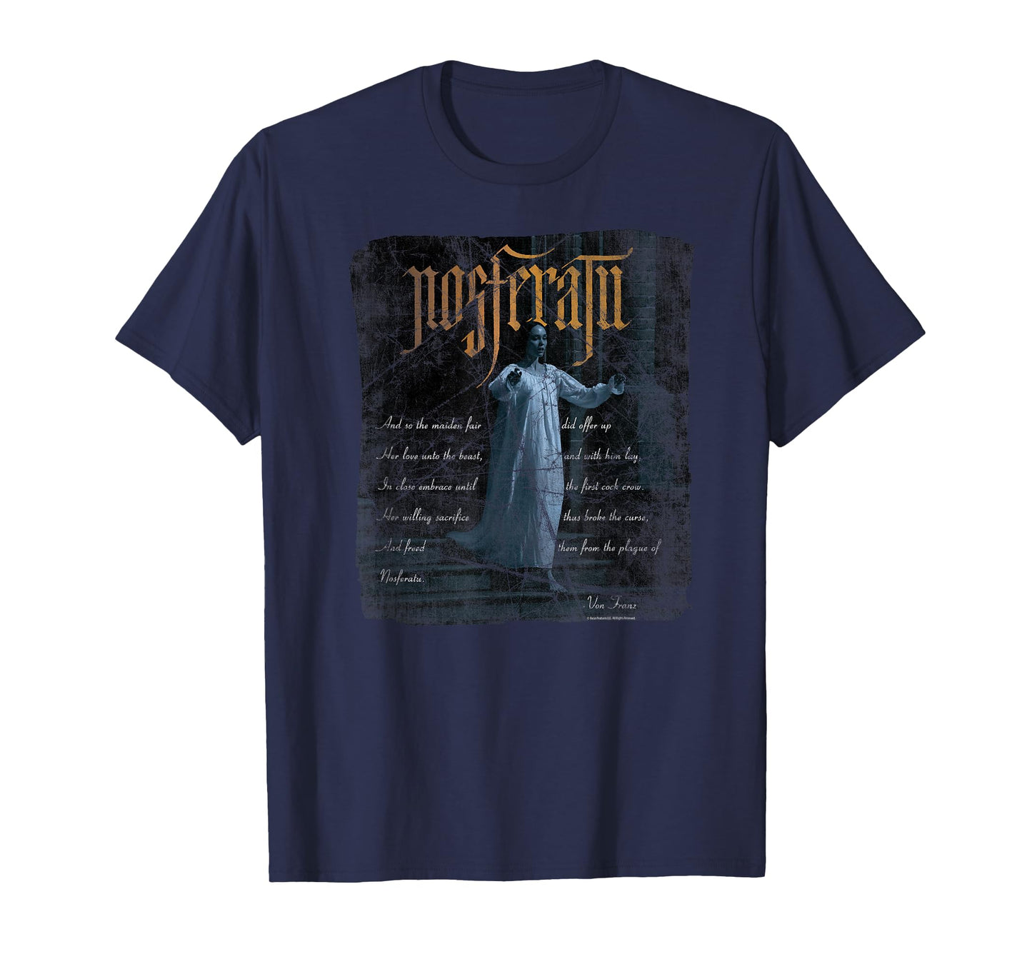 Nosferatu T-Shirt: Unisex-Adults, Black, Small, Short Sleeve, Horror-Movie T-Shirts