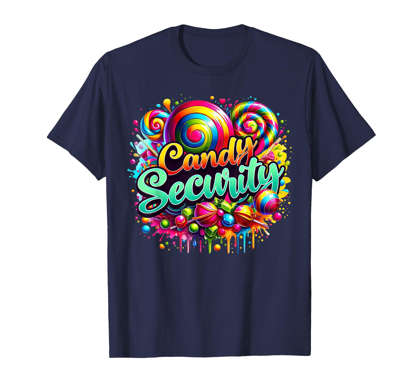 Candy Land Costume Women Kid Candy Crew Funny Candy Security T-Shirt