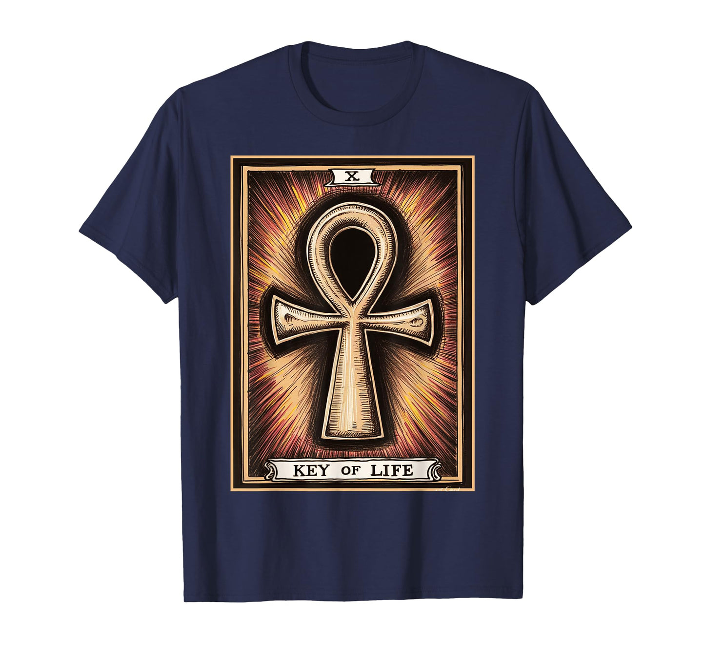 Kemetic Tarot Card Ancient Egypt Egyptian Ankh Key Of Life T-Shirt