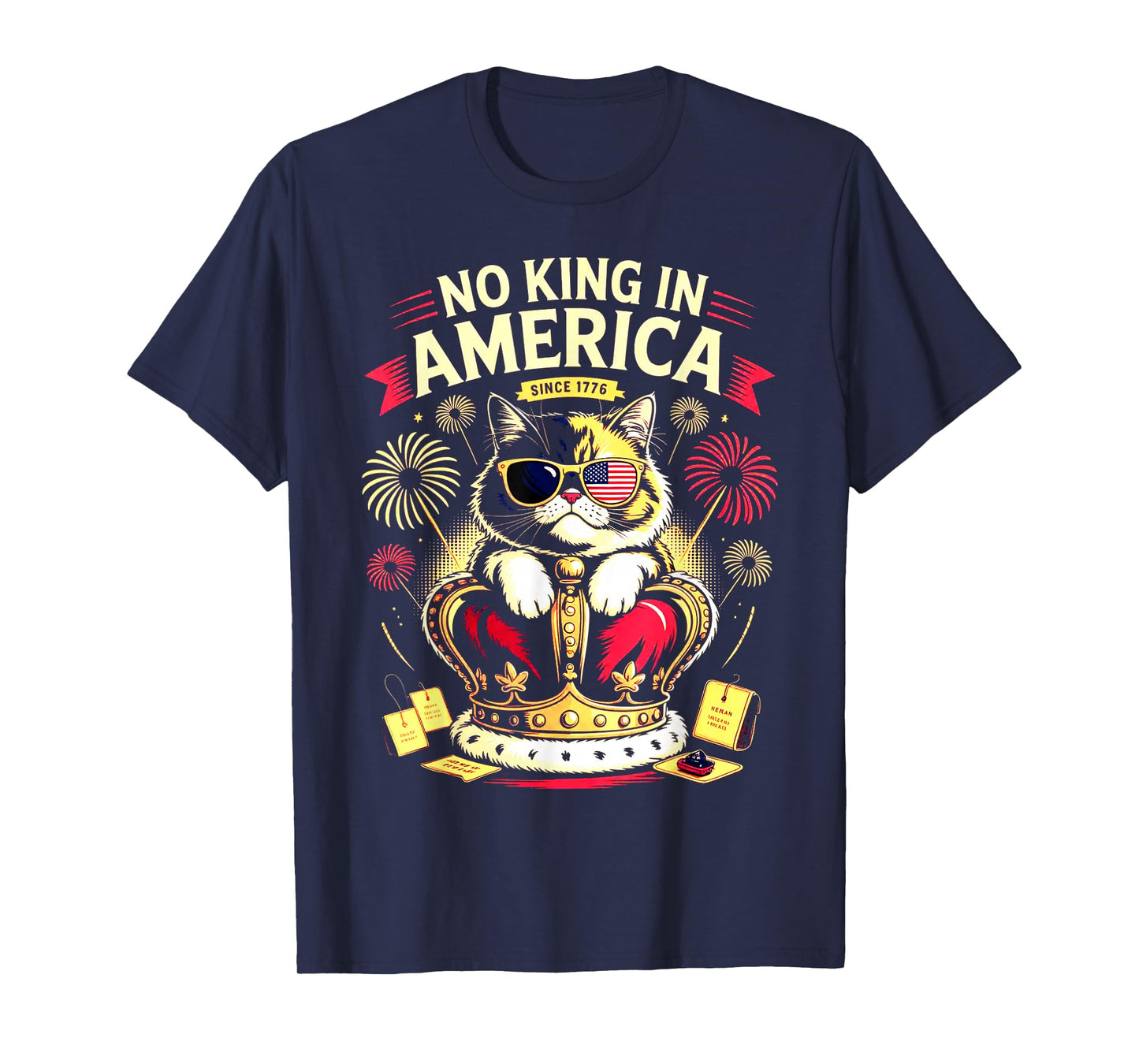 cat No Kings in America We The People Political Men Women T-Shirt