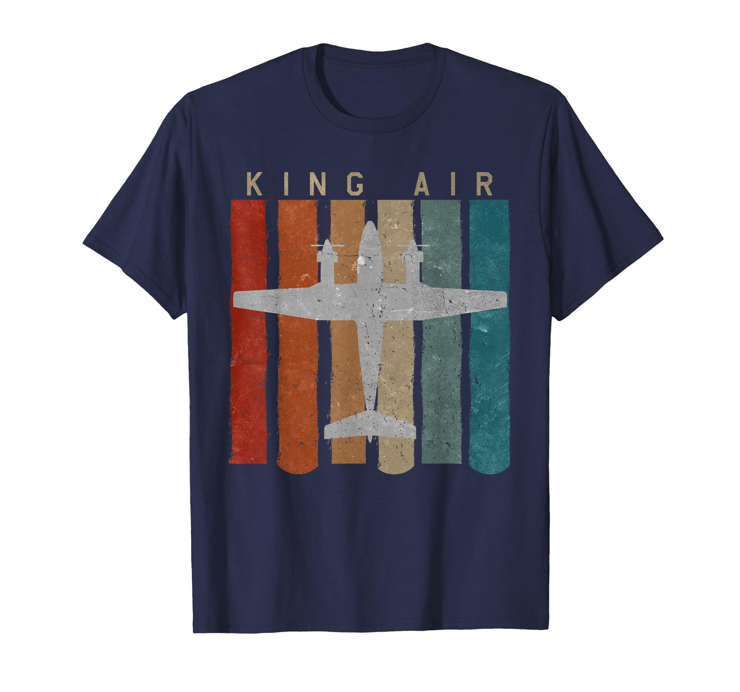 King Air Airplane Retro Vintage Airplane Pilot T-shirt T-Shirt