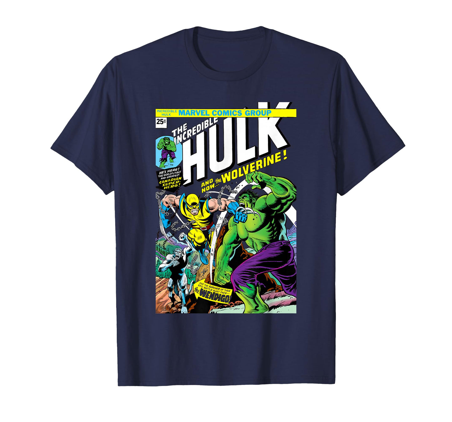 Marvel Comics Retro Classic Hulk & Wolverine Comic Poster T-Shirt