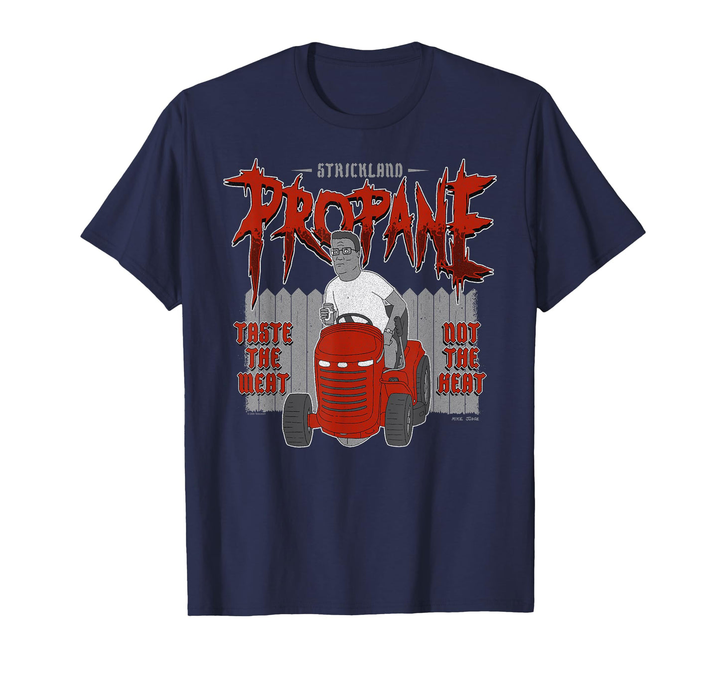 King of the Hill Heavy Metal Strickland Propane Hank Cartoon T-Shirt