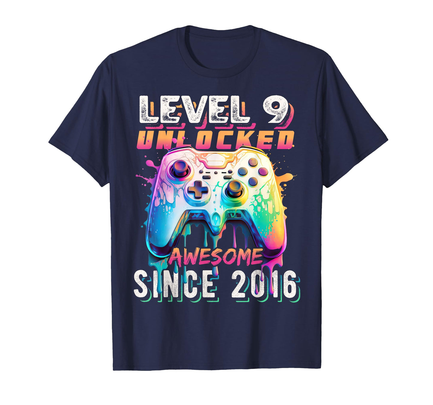 9th Birthday Boy Level 9 Gamer 9 Year Video Game Party T-Shirt