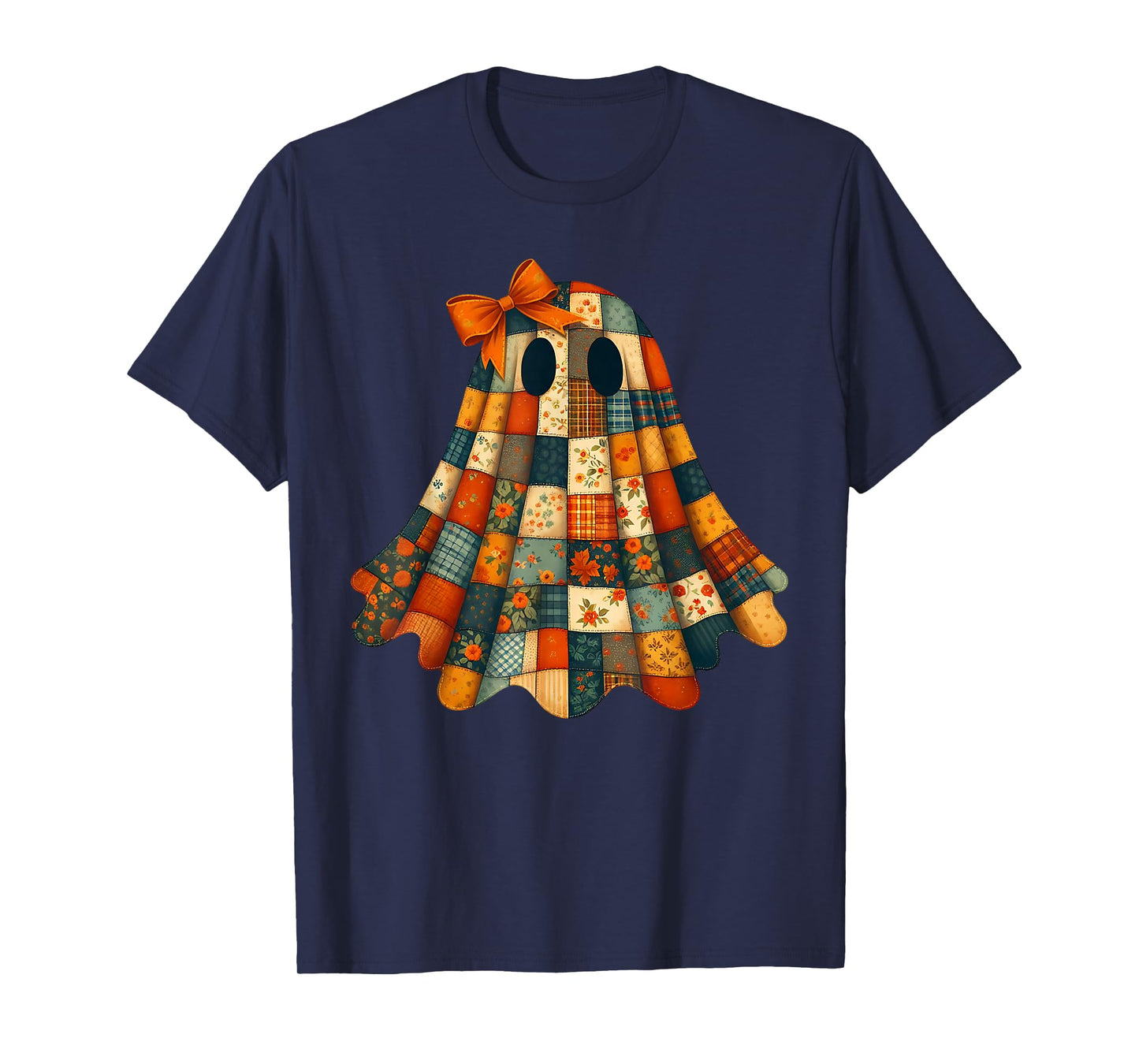 Patchwork Ghost Quilters Fall Quilting Sewers Halloween T-Shirt