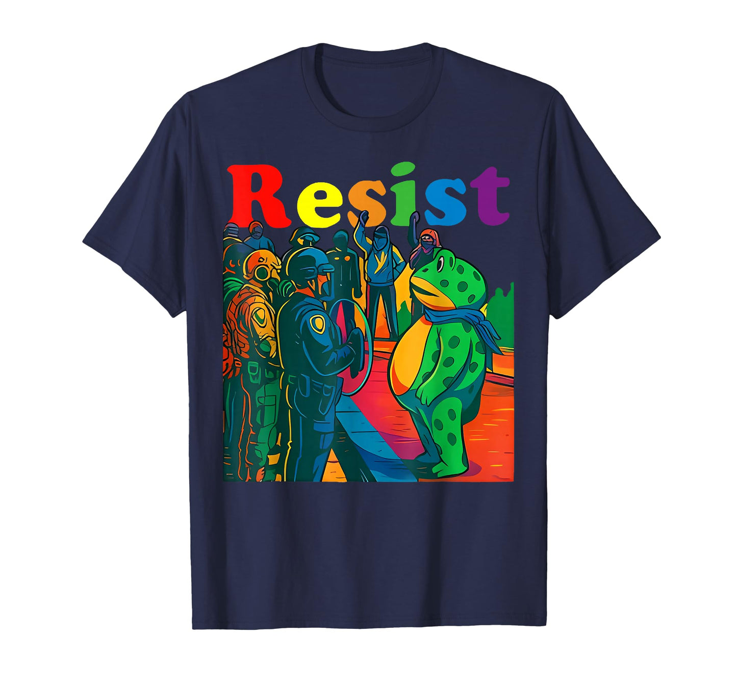 Vintage Portland 2025 Resist Frog Protest Men Women T-Shirt