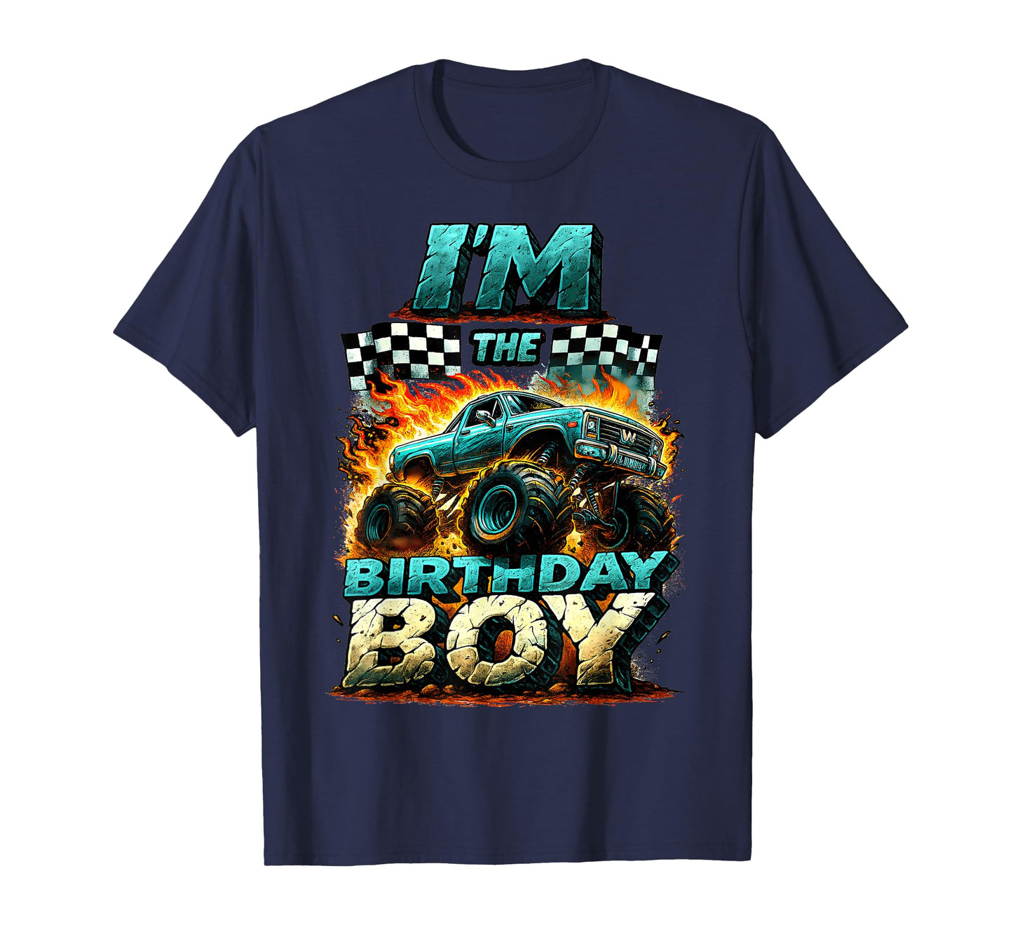 It's My Birthday Boy Monster Truck Bday Party Kids Boy T-Shirt
