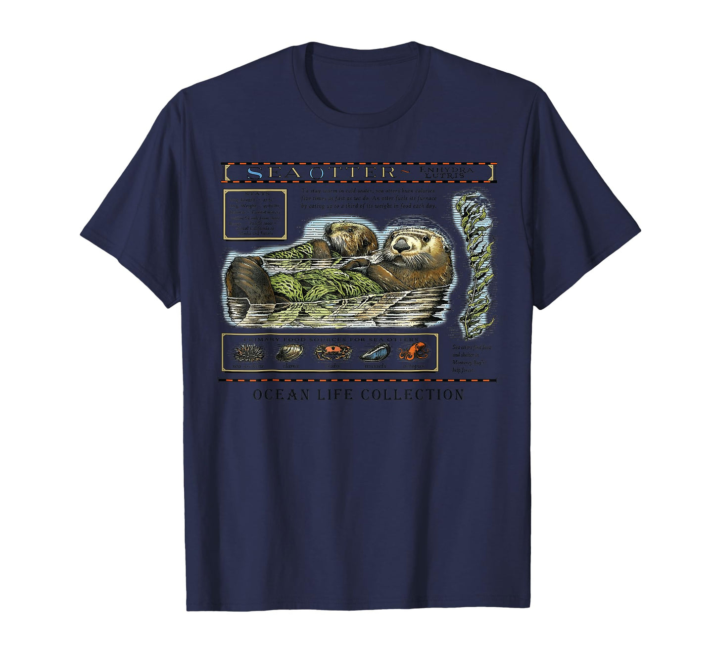 Sea Otter Monterey California 90's Aquarium Lover T-Shirt