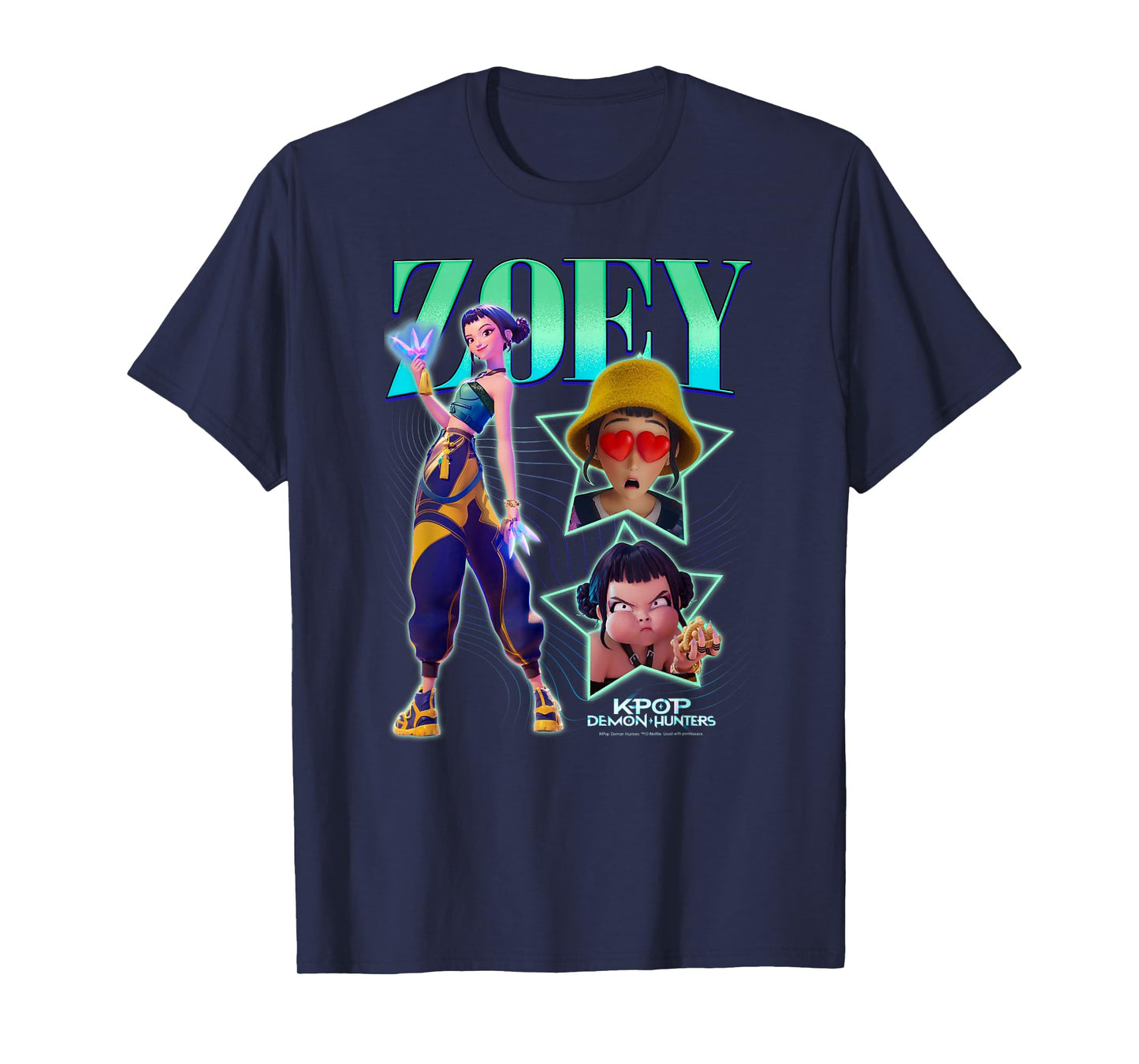 Kpop Demon Hunters Halloween Zoey Showcase Y2K Style Poster T-Shirt