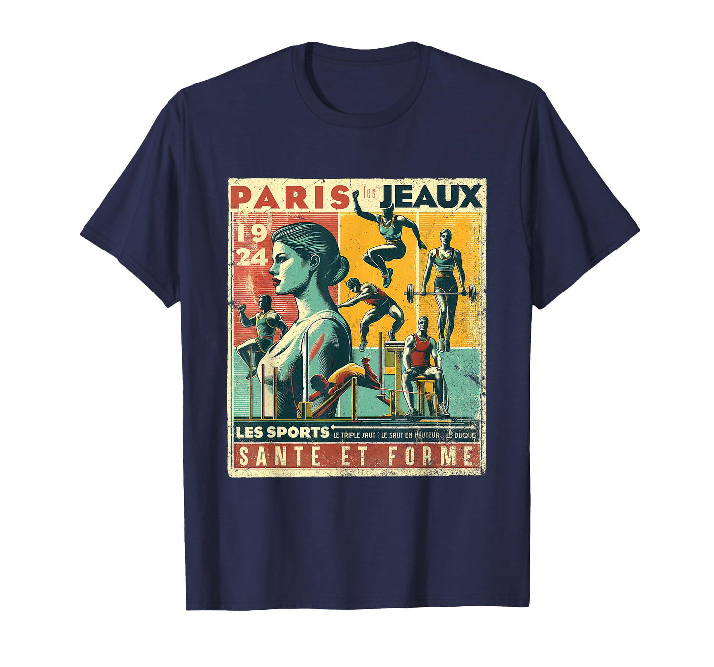 Paris Vintage The Games 1924 Health And Fitness T-Shirt