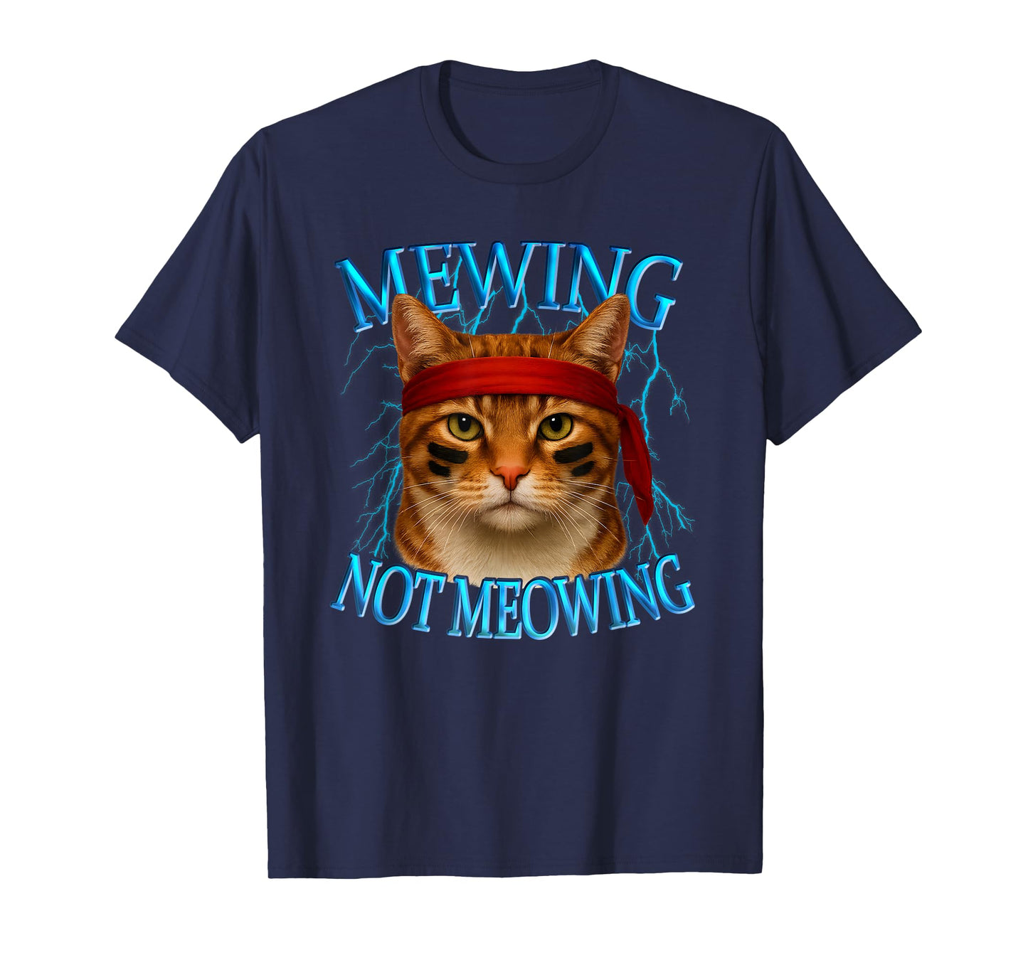Orange Tabby Cat Meme Internet Sarcastic Mewing Not Meowing T-Shirt
