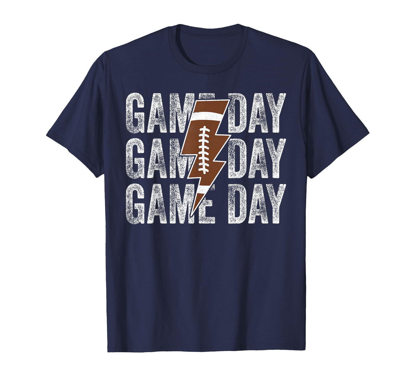 Game Day Football Lightning Bolt Touchdown Season T-Shirt