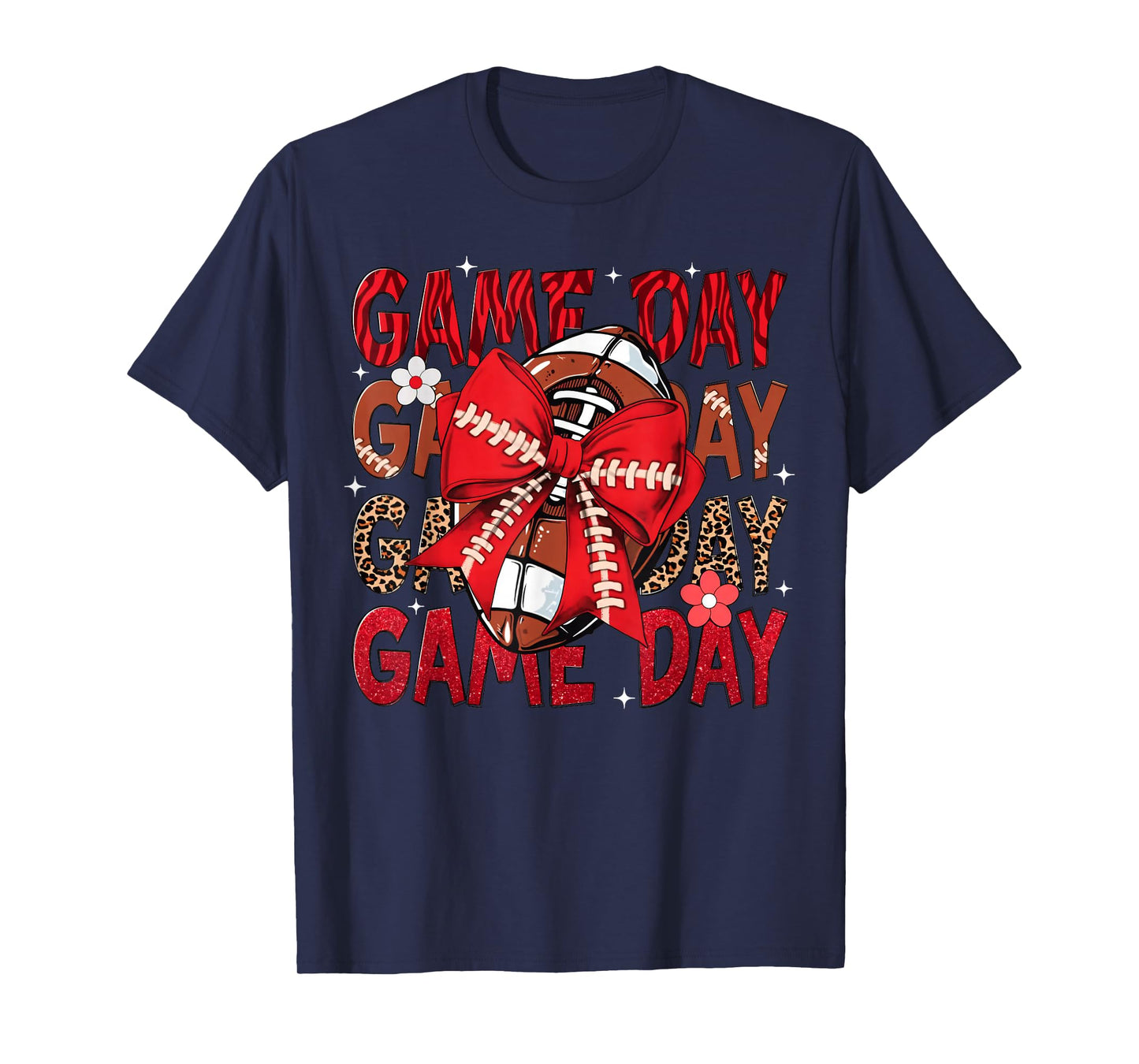 Game Day Football Season Football Mama Girl Funny Team Sport T-Shirt
