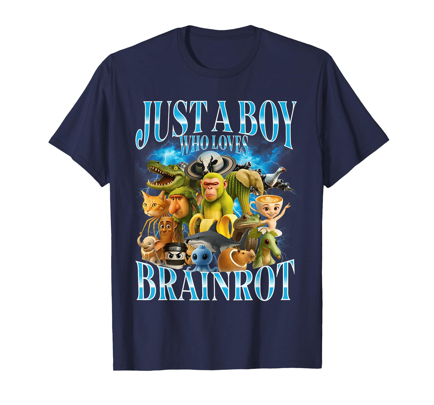 Just A Boy Who Loves Italian Brainrot T-Shirt