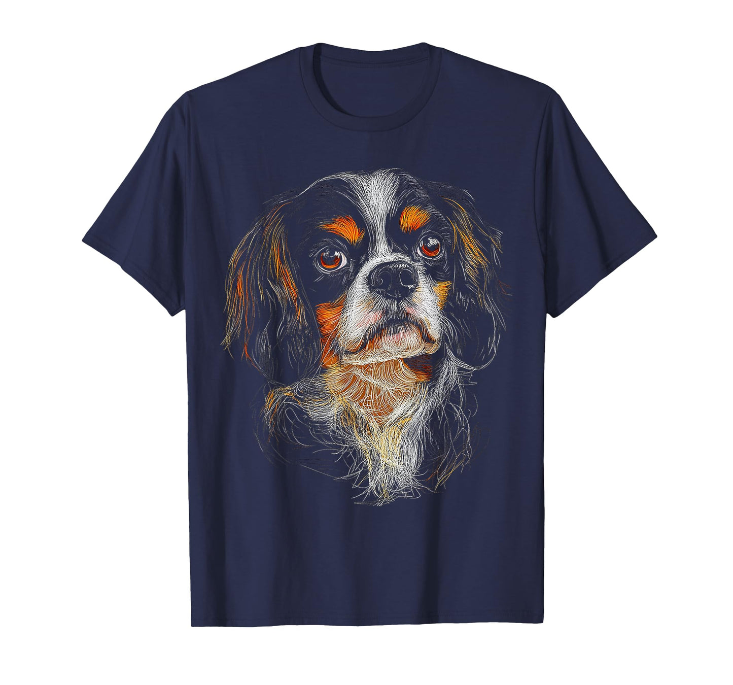 Cavalier King Charles Spaniel Dog Motif Pet Artwork Men Women Kids T-Shirt