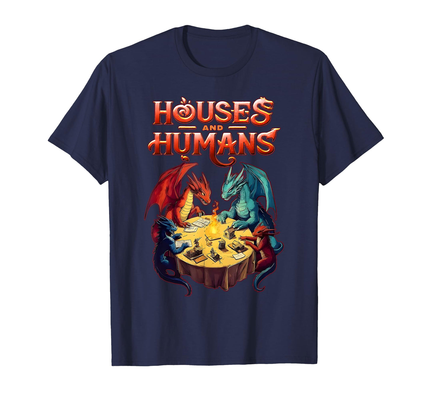 Houses and Humans Dragons Funny Video Games T-Shirt