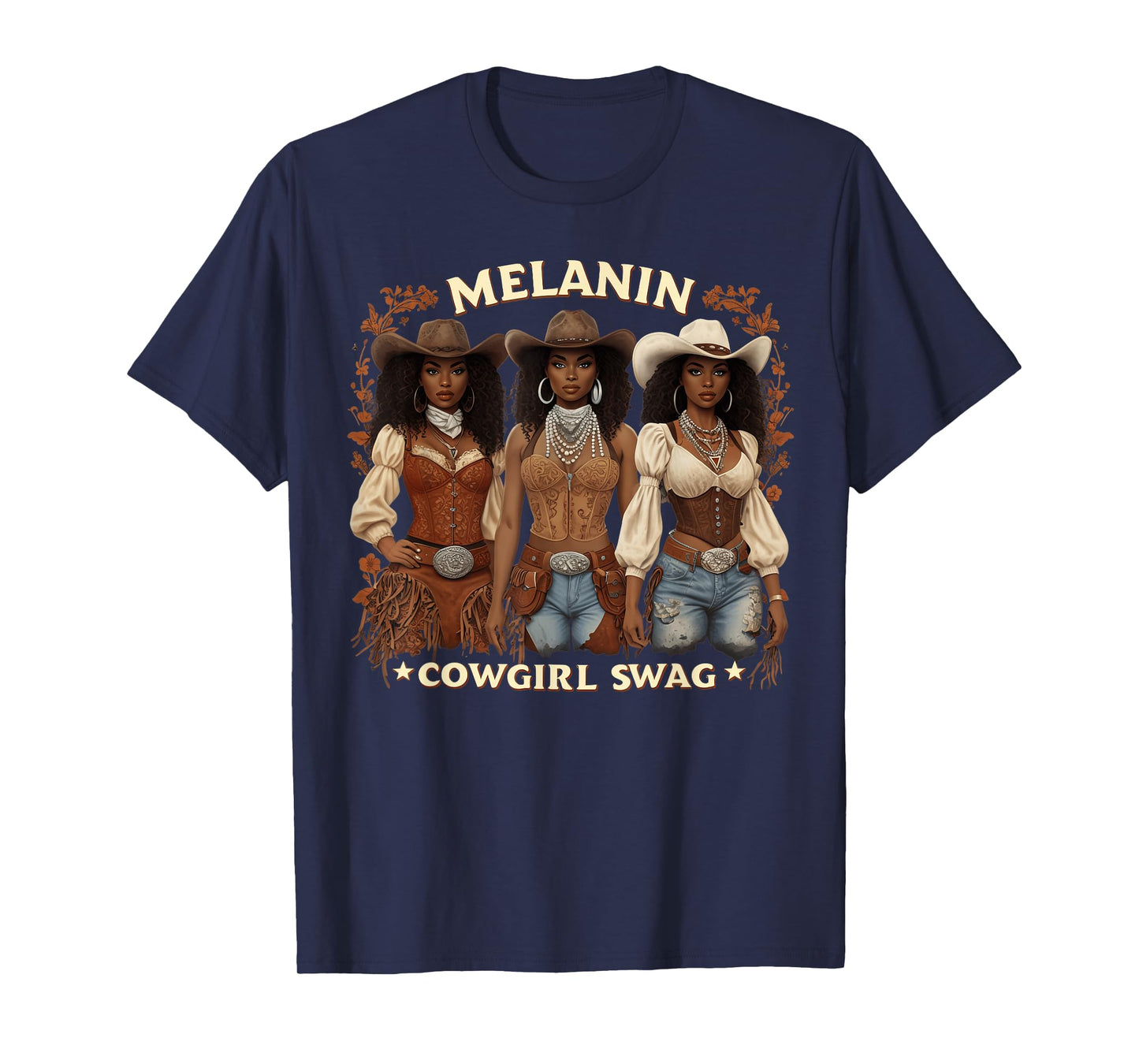 Cowgirl Shirt for Women African Tee Melanin Cow Girl Outfit T-Shirt