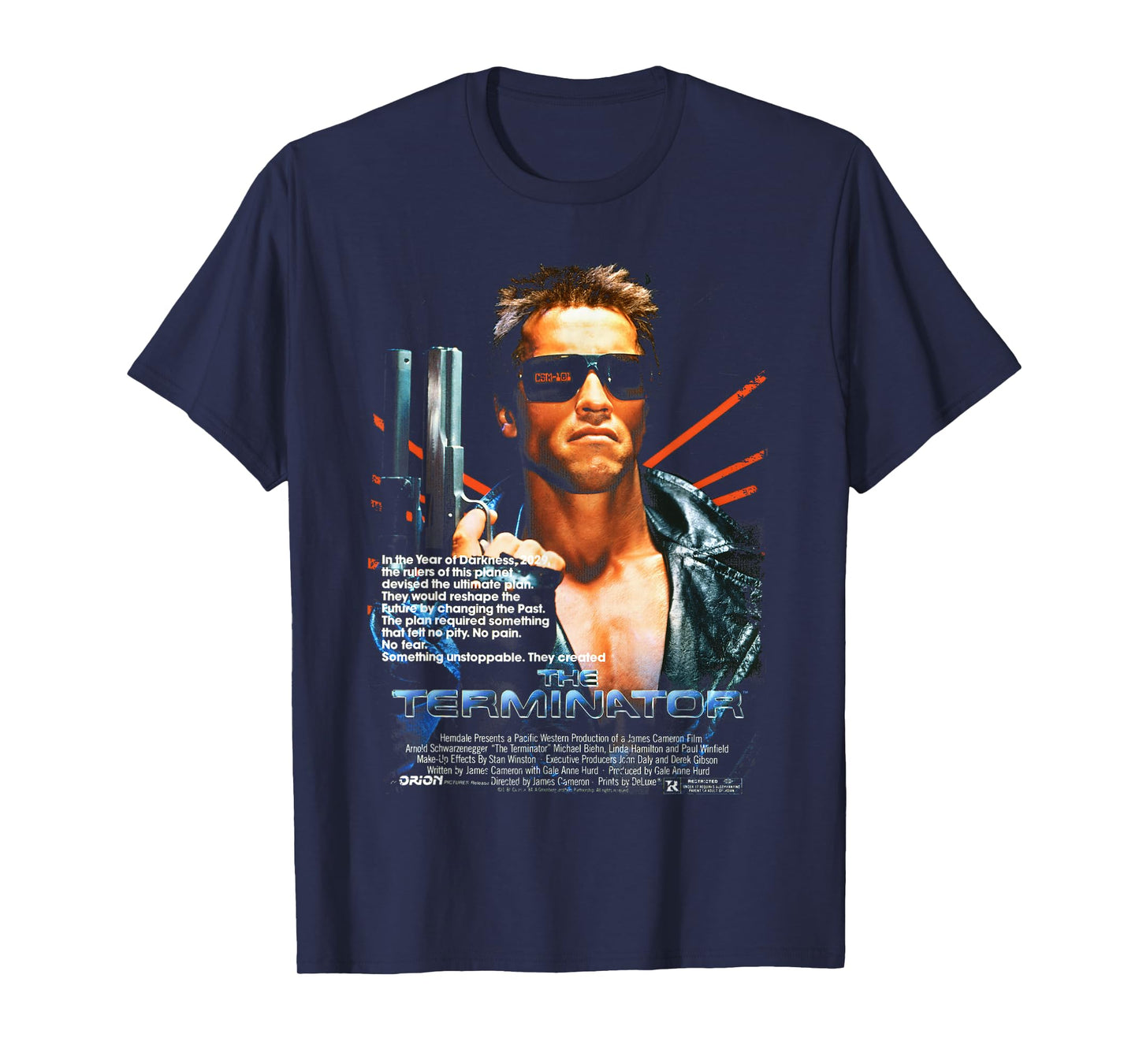 The Terminator Poster Movie Retro Sci-Fi Time Traveler Gamer T-Shirt