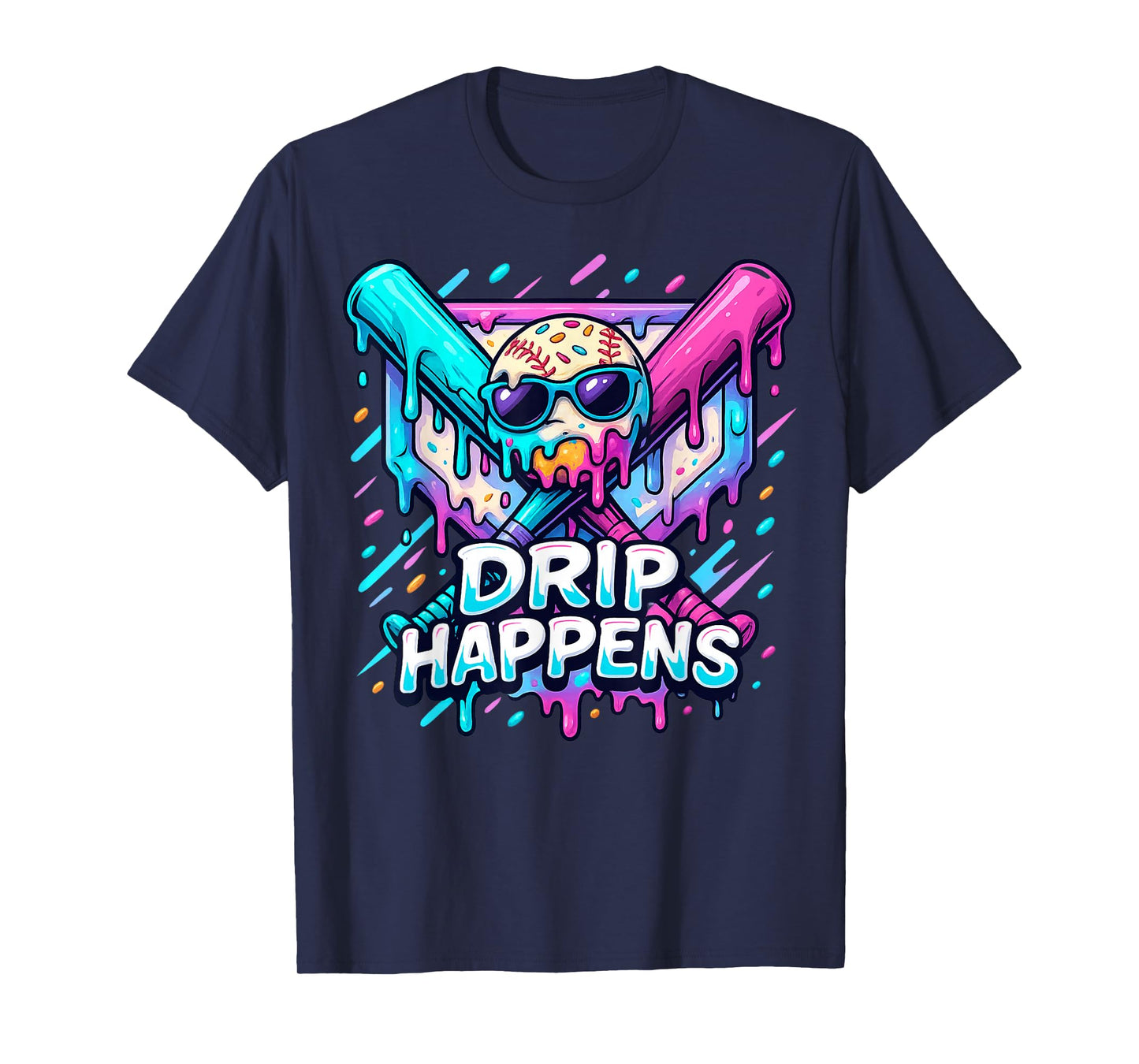 Baseball lifestyle 101 apparel youth Baseball Drip IceCream T-Shirt