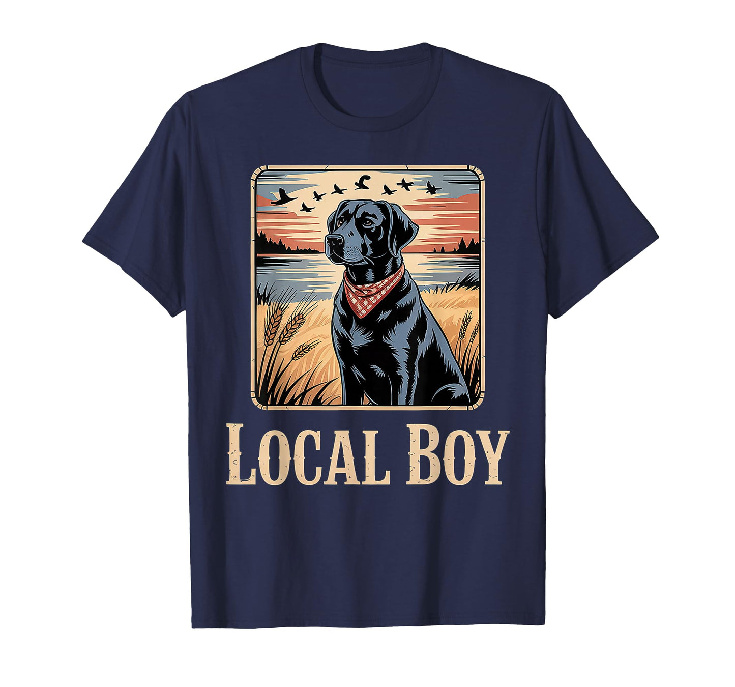 Local Boy Black Lab Hunting Dog T-Shirt