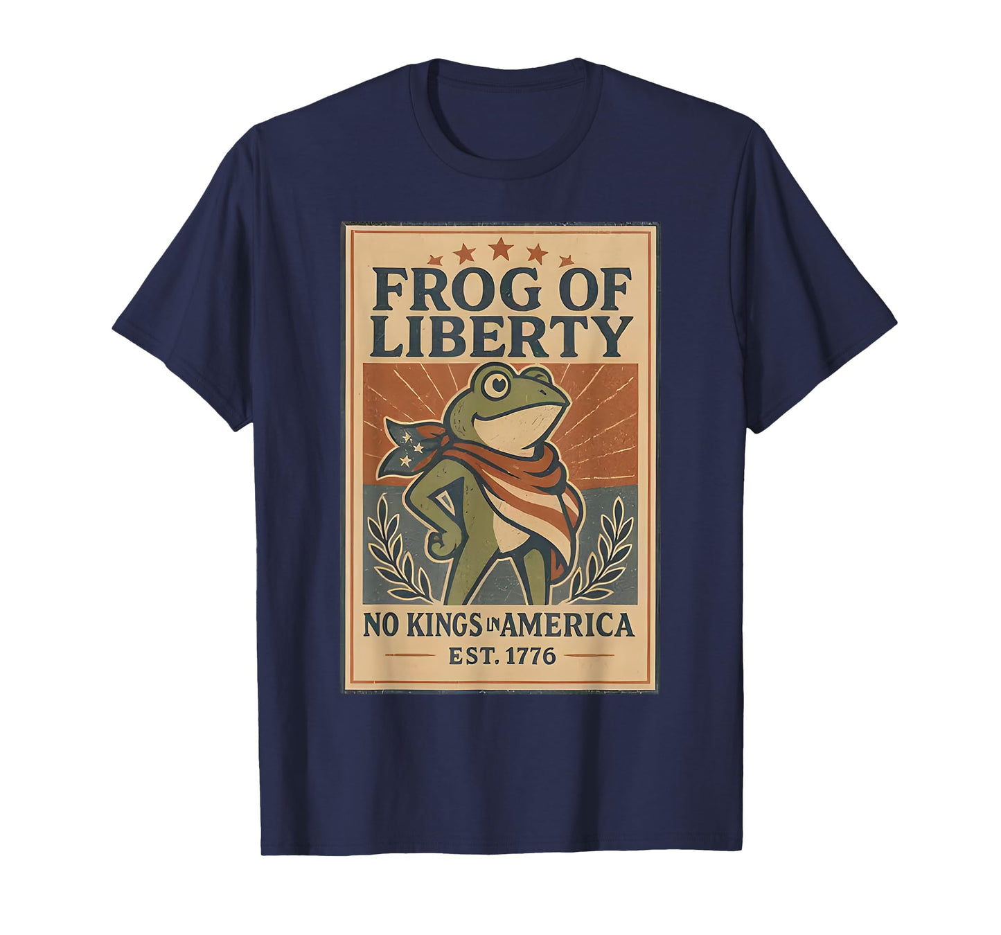 Stand with Frog No Kings in America for Men and Women T-Shirt