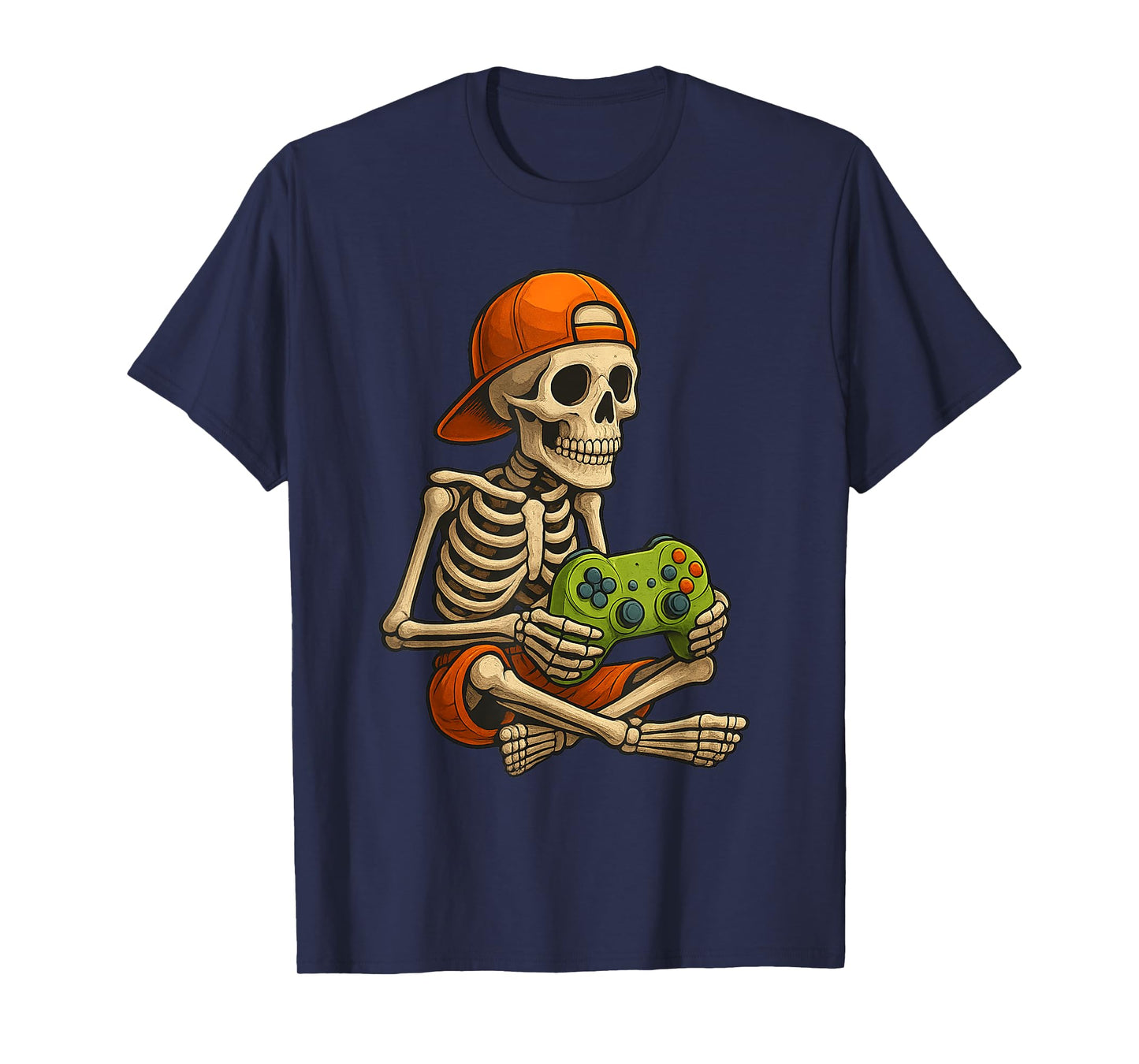 Gamer Halloween – Video Game Skeleton with Controller T-Shirt