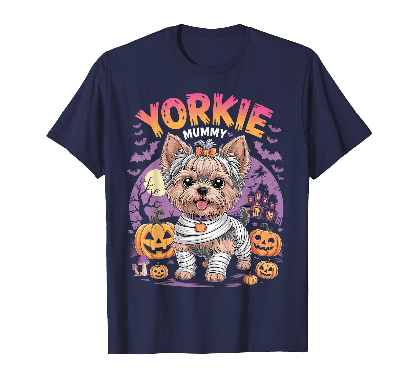 Yorkie Mummy Halloween Costume Dog Owner Yorkshire Terrier T-Shirt