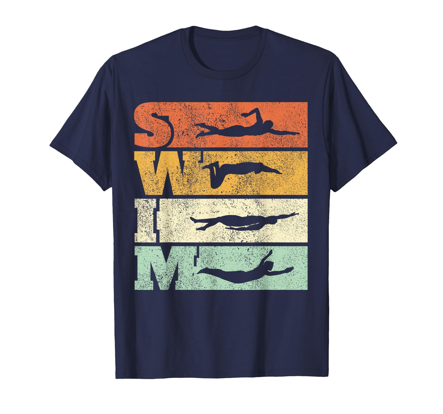 Swimming SWIM Strokes Vintage Swimmer T-Shirt