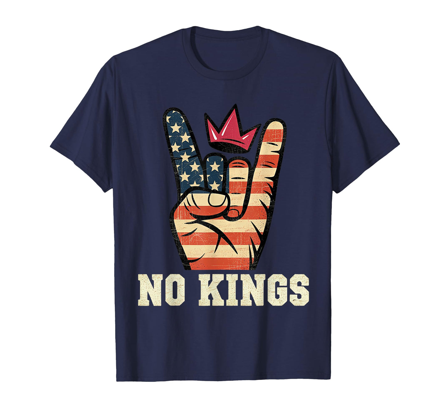 No Kings Shirt 4th of July Vintage American Flag No Kings T-Shirt