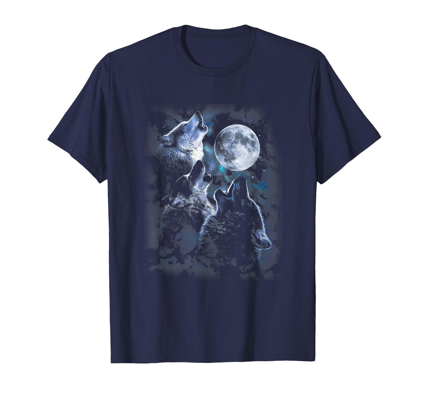Wolf Howling at The Moon Wildlife Wolves Lovers Men T-Shirt