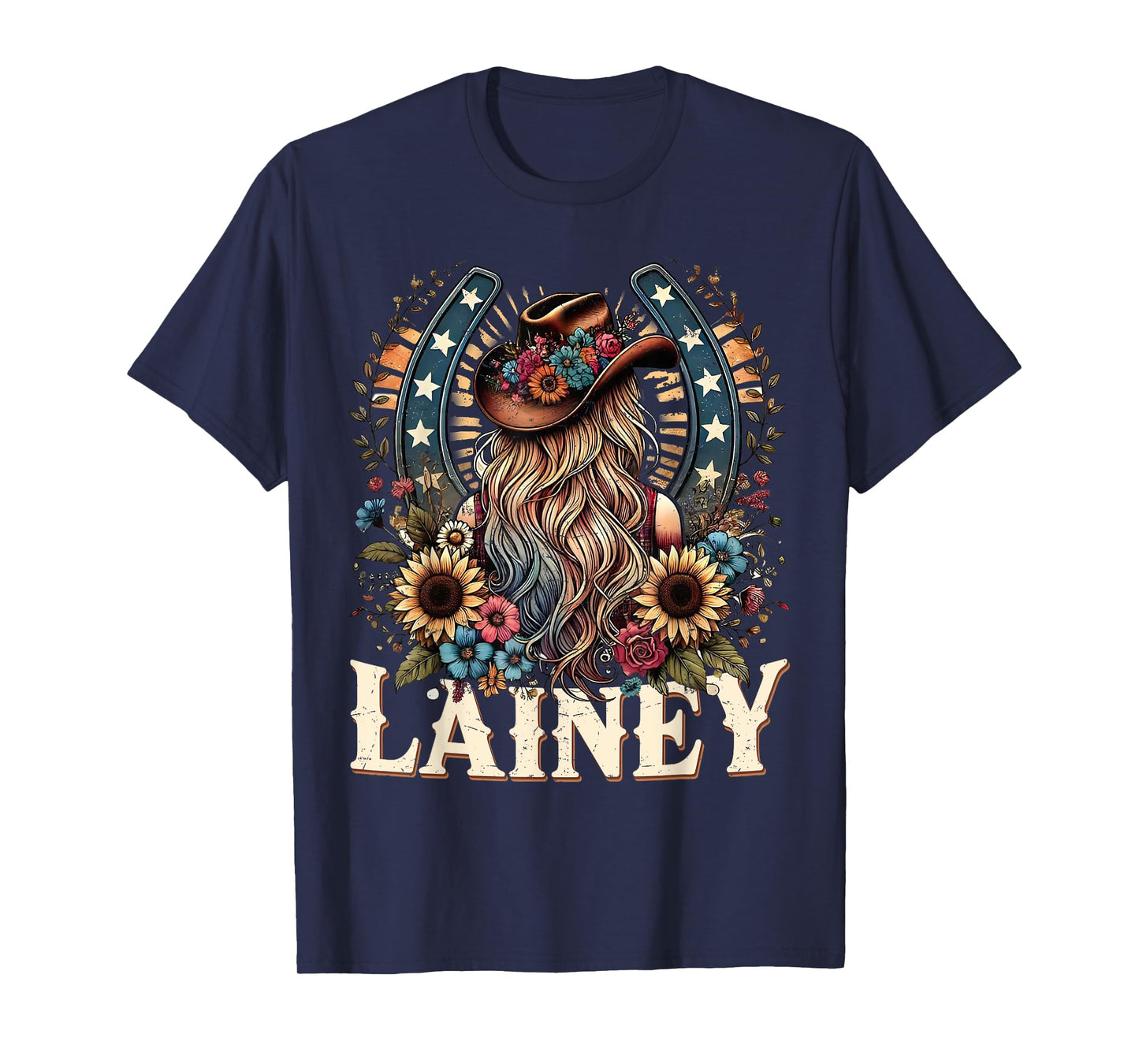 Girl Lainey Name Personalized Name Cowgirl T-Shirt