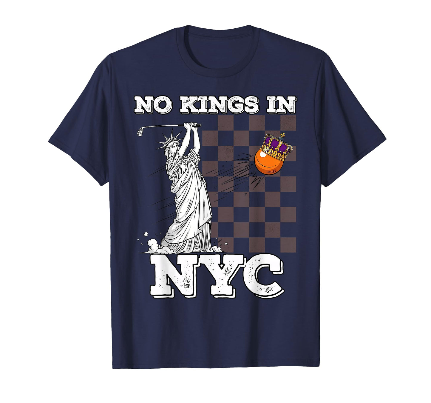 No Kings in New York Protest Lady Liberty Statue Woman T-Shirt