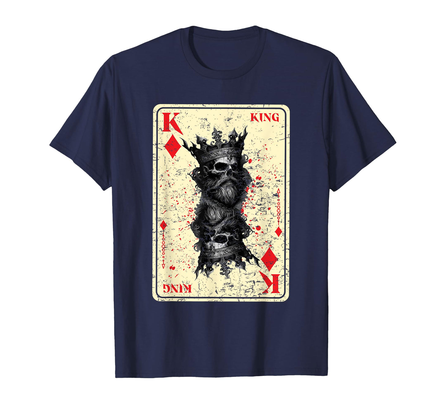 Gothic Card Game Halloween Scary Horror King of Diamonds T-Shirt