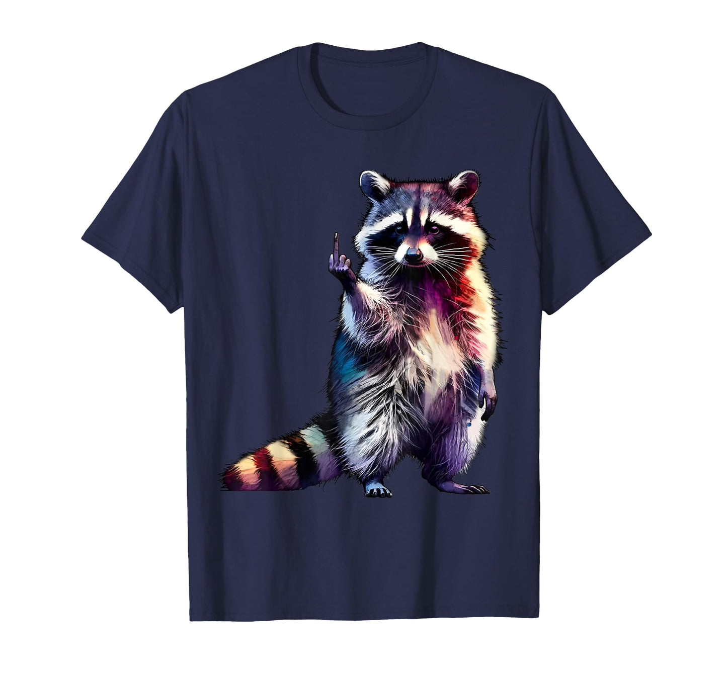 Raccoon Middle Finger Trash Panda Racoon Sarcastic Humor T-Shirt