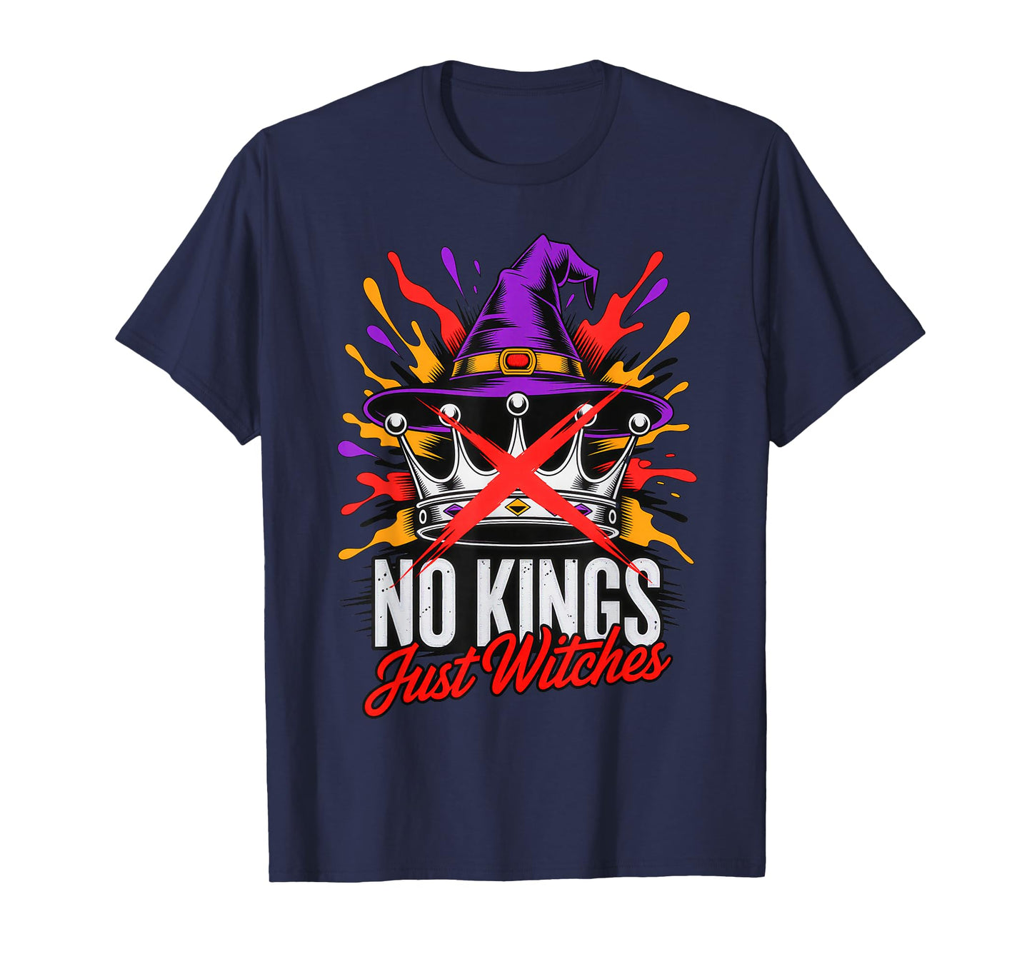 No Kings Just Witches Funny Magical Halloween Witchcore T-Shirt
