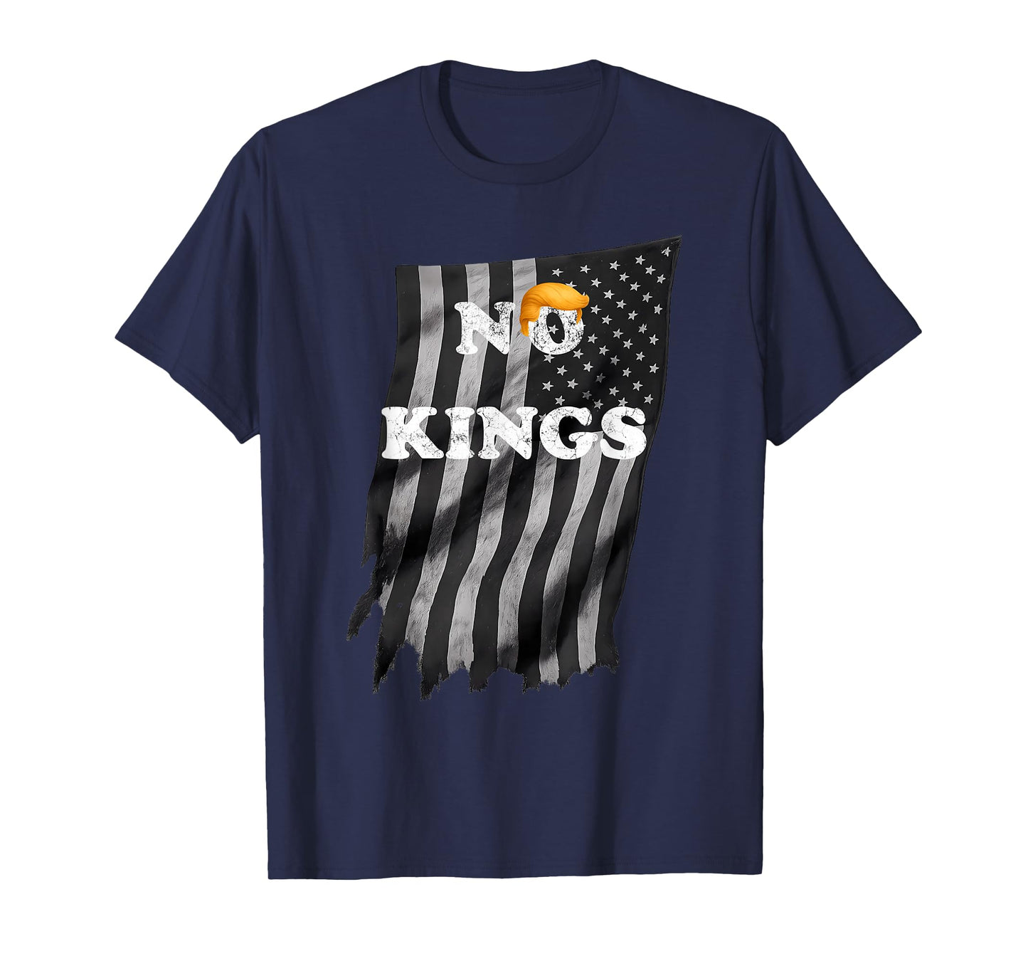 No Kings – Vintage USA Flag T-Shirt