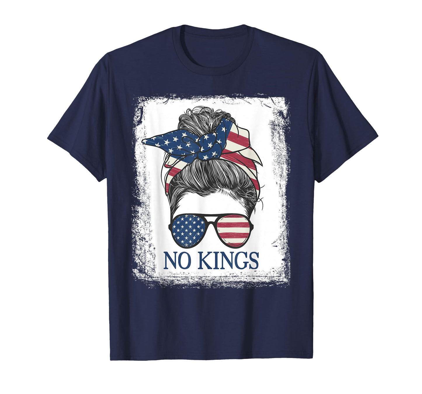No Kings Protest Tee Rosie USA Flag No Kings T-Shirt