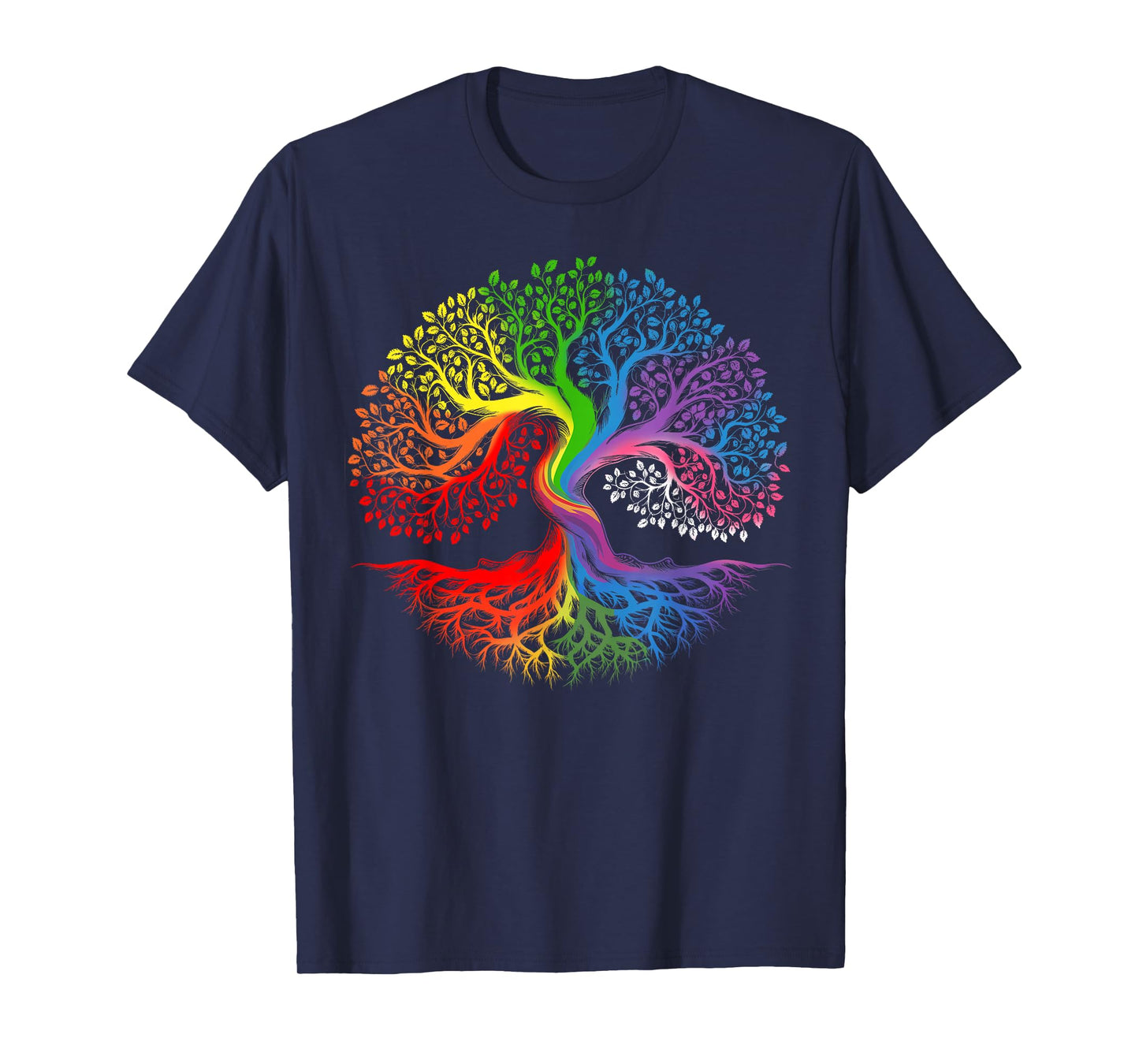 Rainbow Tree Of Life LGBTQ Lesbian Gay Pride Flag Ally T-Shirt